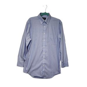 Stafford Executive Travel Men's Long Sleeve Button Down Shirt Size 16/32-33